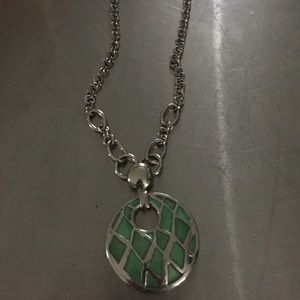 Lia Sophia green pendant necklace